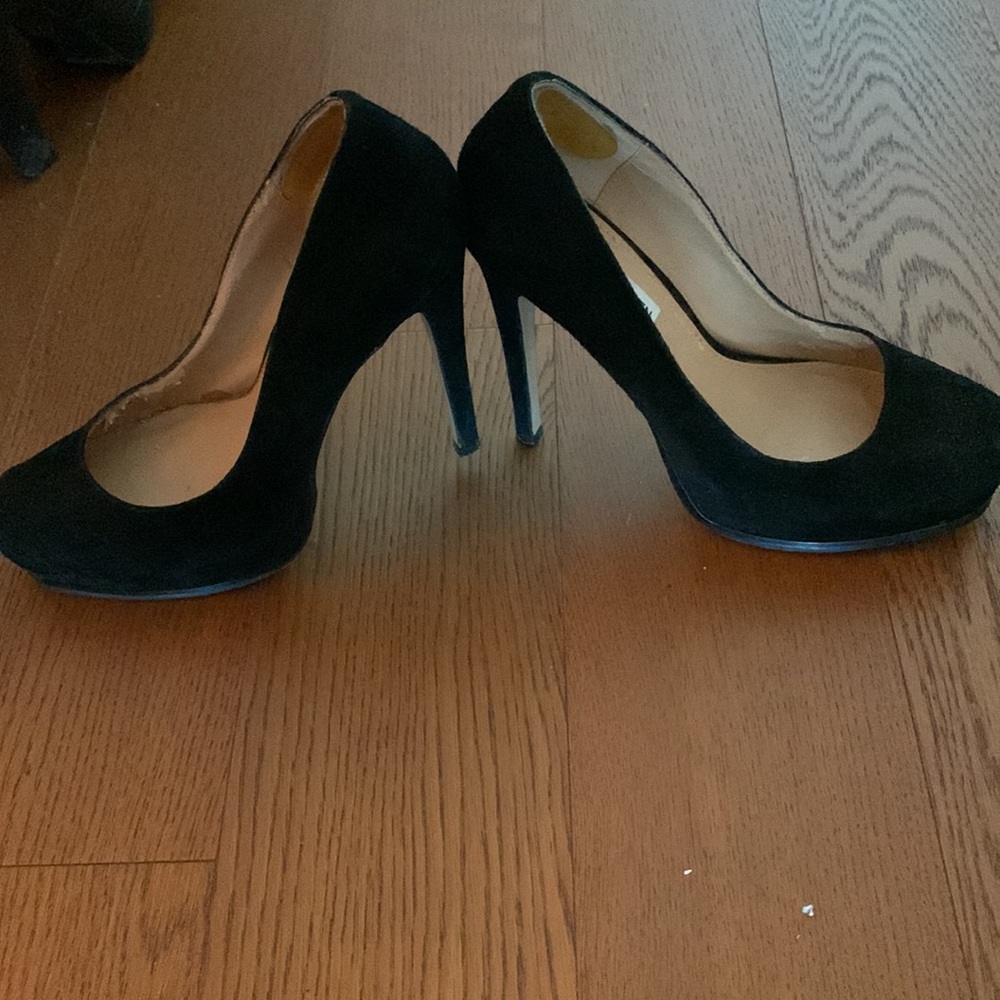 Black Suede Steve Madden High Heels
